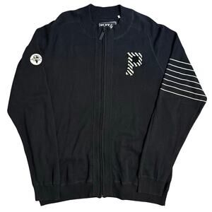 Play Cloths Sweater Letter-Patch Full-Zip Our Gang 1977 Black Men’s Size XL